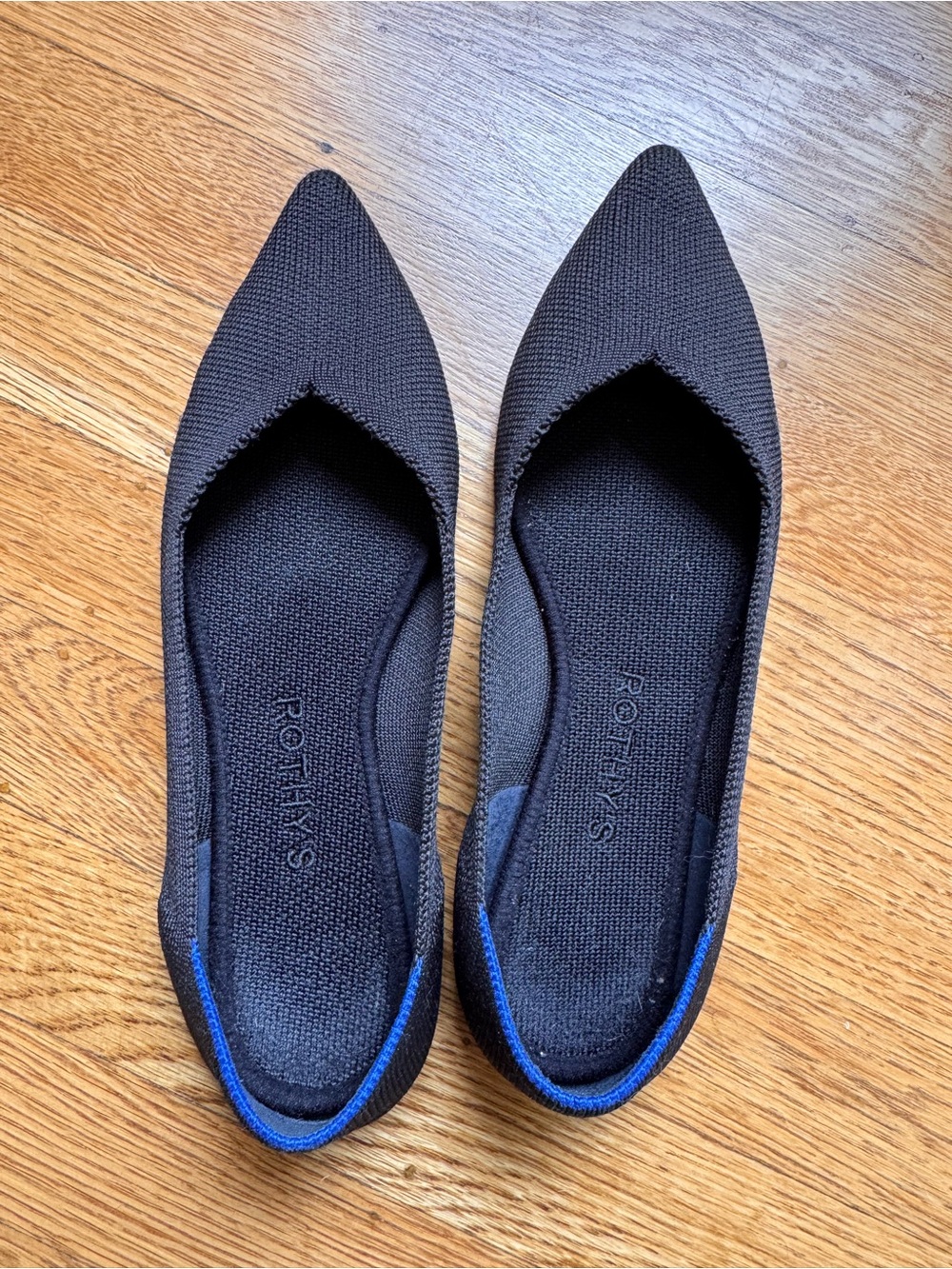 Rothy's Women's the Point I -  Knit Flats — Black Sz 6.5 - Picture 2 of 9
